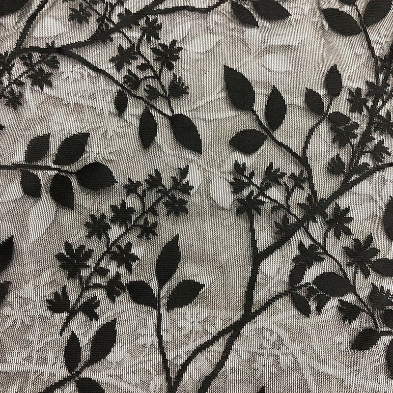 Lace Fabric Dress Leaf Polyester Warp Knit for Women's Wear Wholesale 5